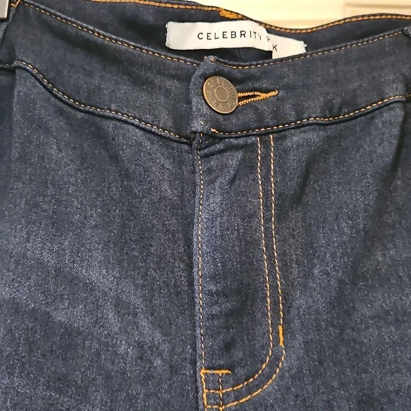 Celebrity Pink super stretchy petite Mid rise skinny blue jeans Size 20p - Picture 5 of 11